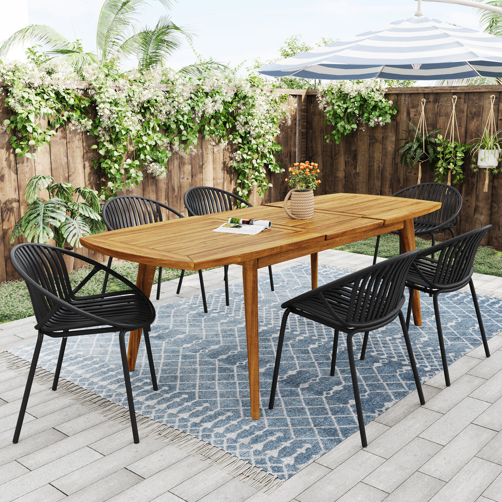 Patio Dining Chairs with Breathable Design (Set of 2)