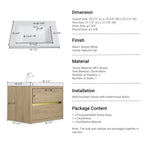 30" Wall-Mounted Bathroom Vanity with Sink