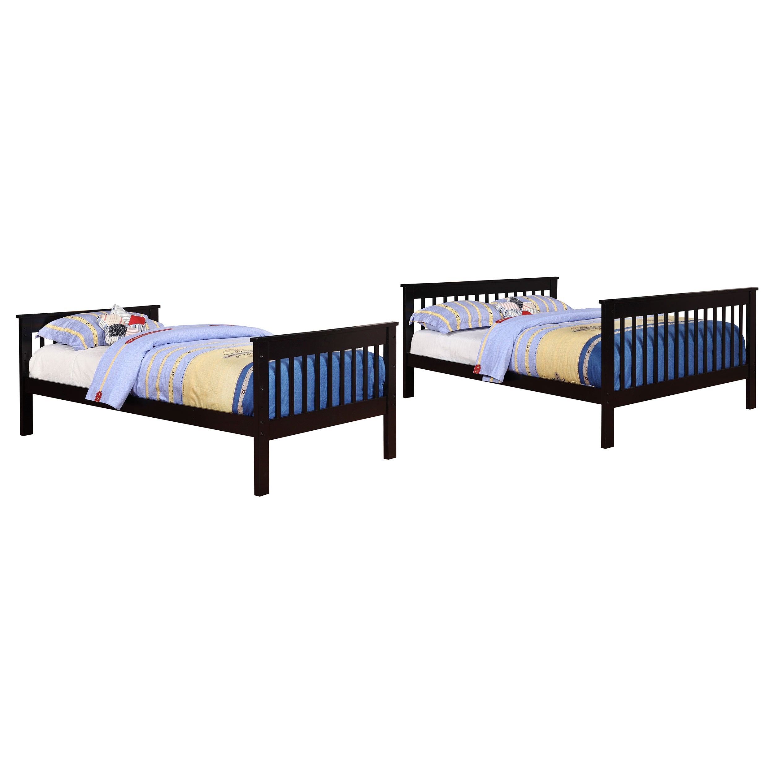 Chapman Wood Twin Over Full Bunk Bed Black-CoasterEveryday