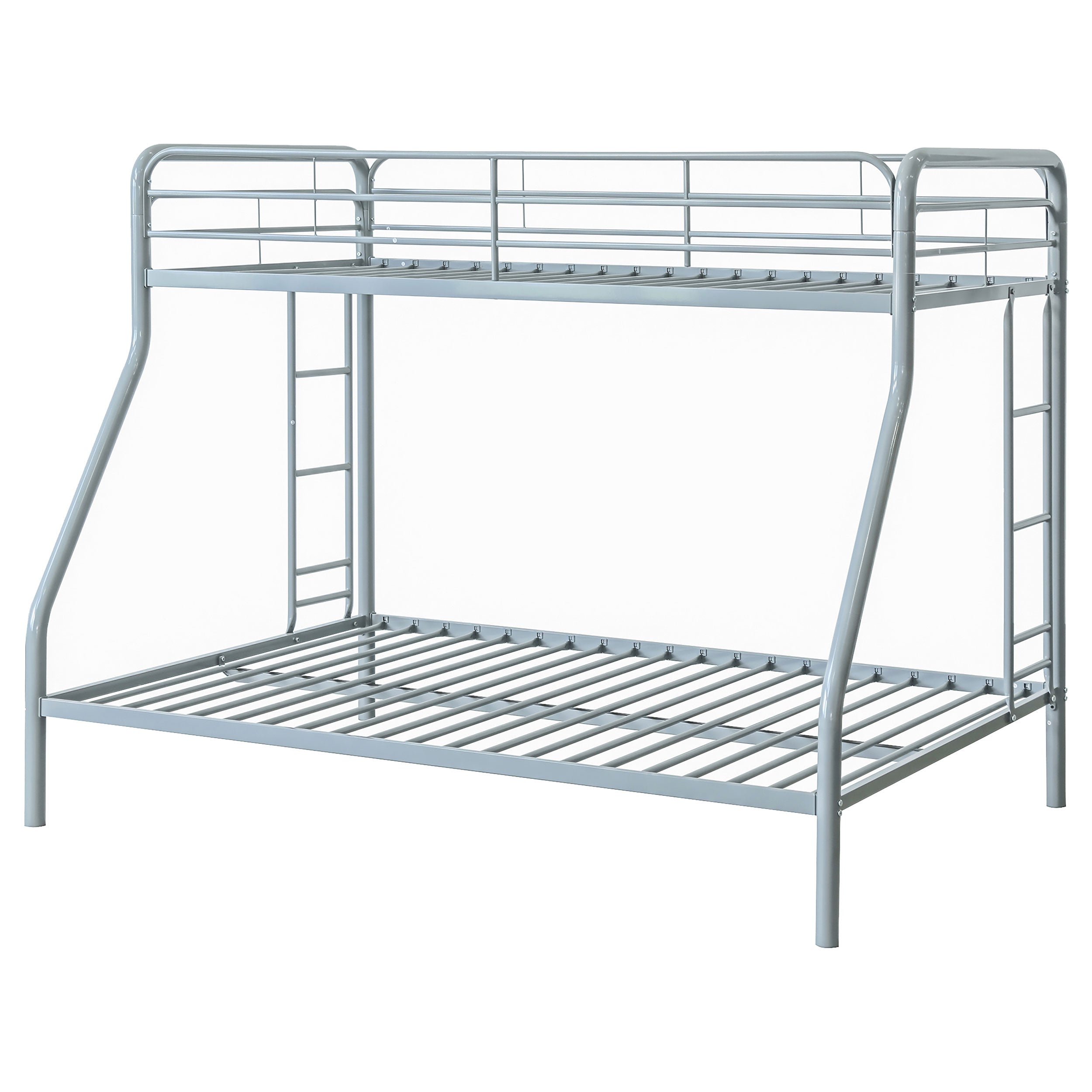 Carson Metal Twin Over Full Bunk Bed Glossy Silver-