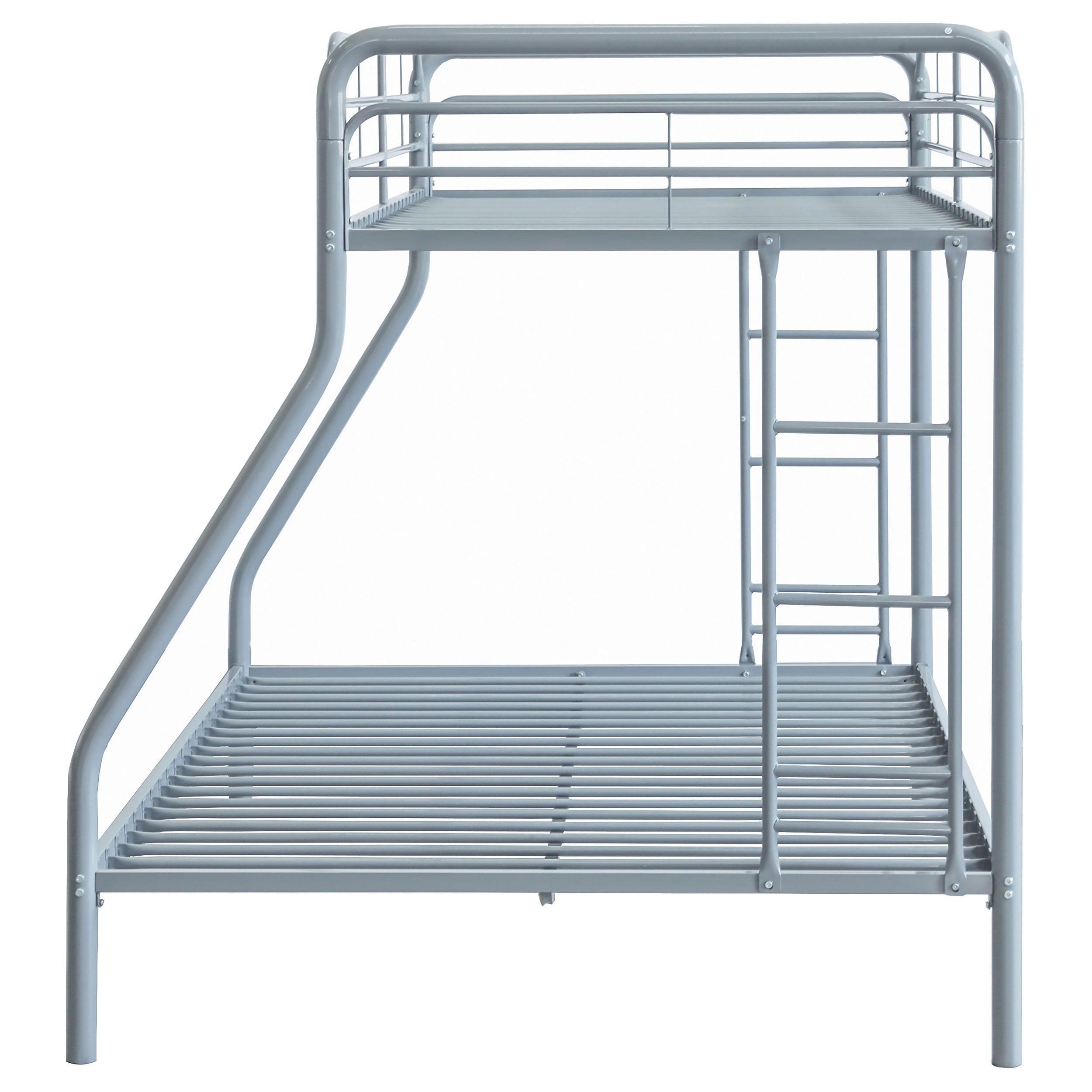 Carson Metal Twin Over Full Bunk Bed Glossy Silver-