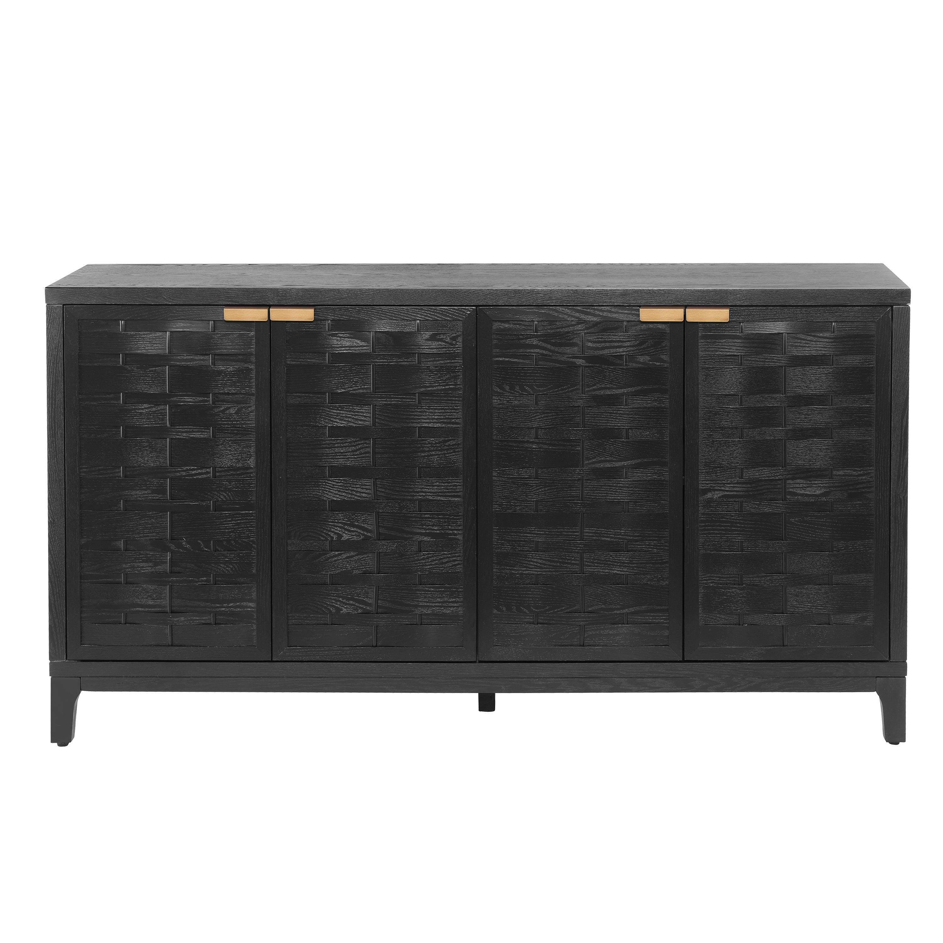 59 Inch Sideboard with 3D Woven Door Design
