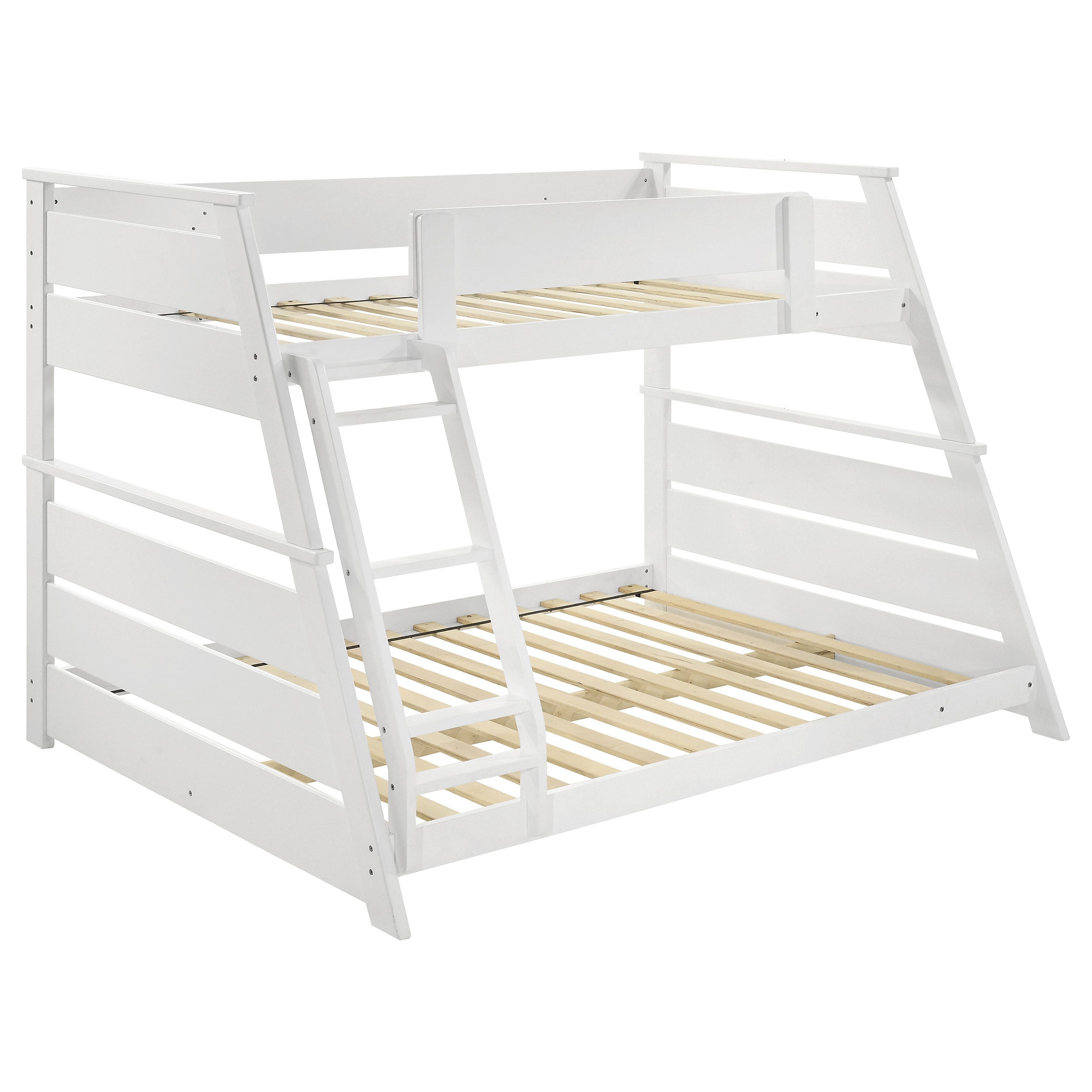Holden Wood Veneer Twin Over Full Bunk Bed White-