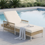 TOPMAX Outdoor All-Weather PE Rattan Chaise Lounge Set of 2