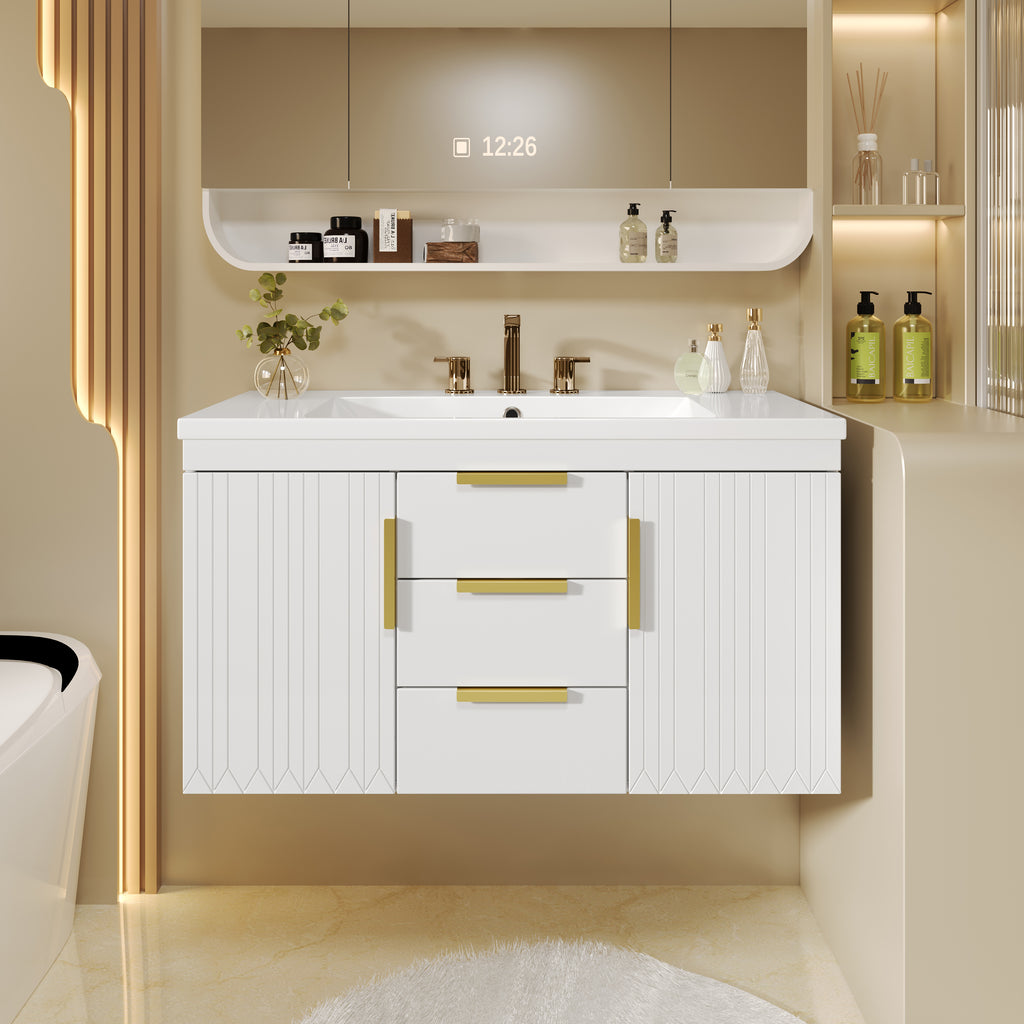 36'' Wall Mounted Bathroom Vanity