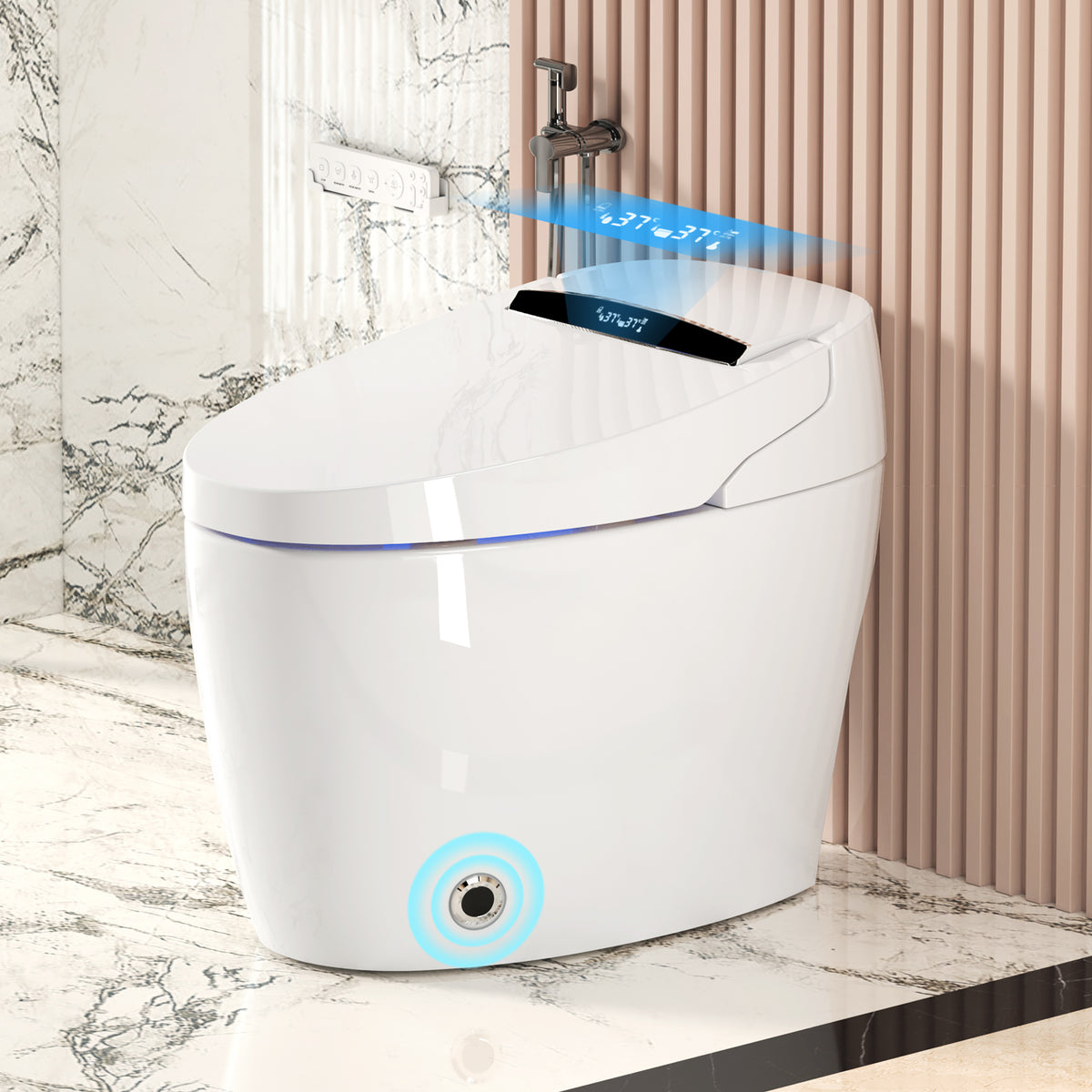 Smart Toilet with Heated Bidet Seat