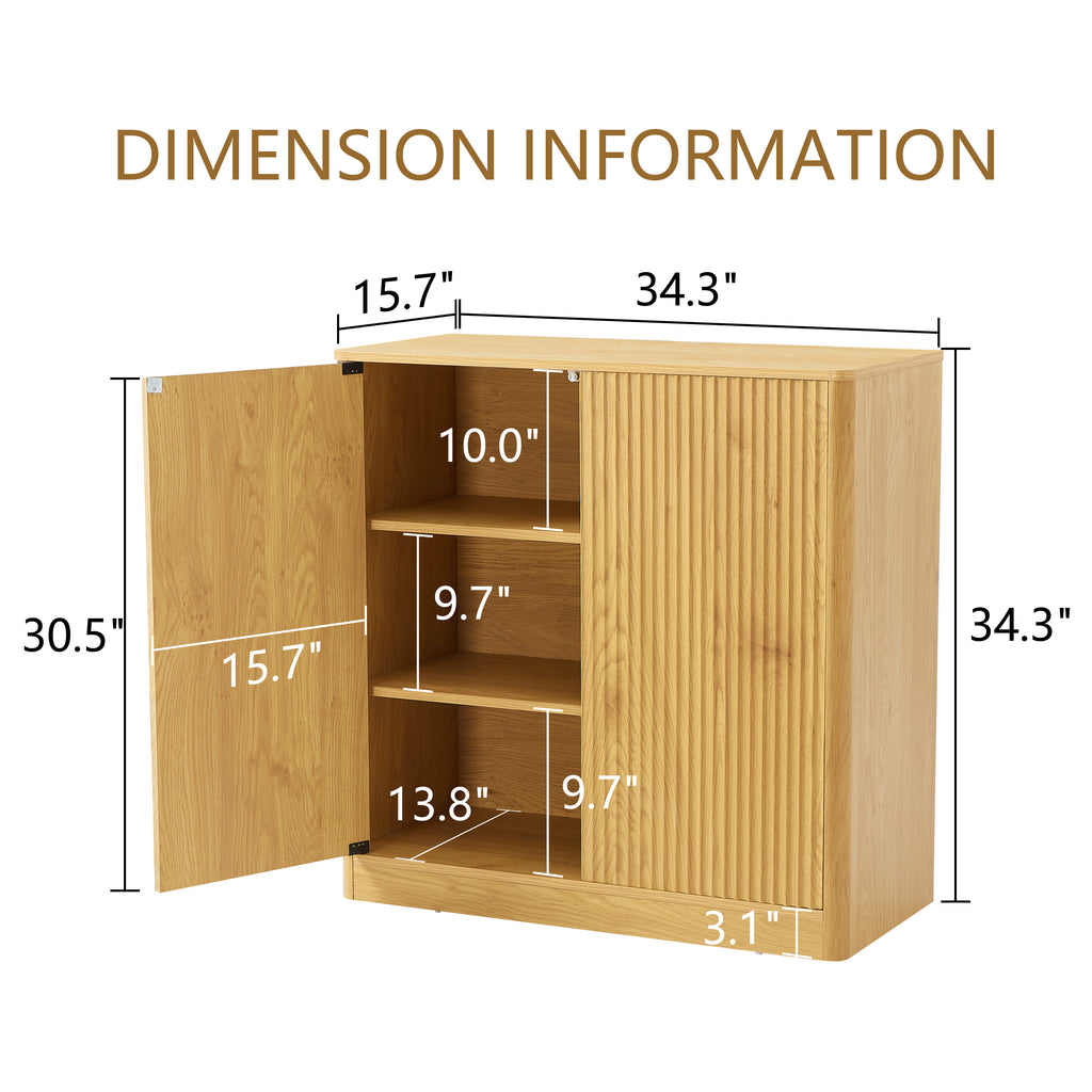 34.3" Modern Wavy Sideboard