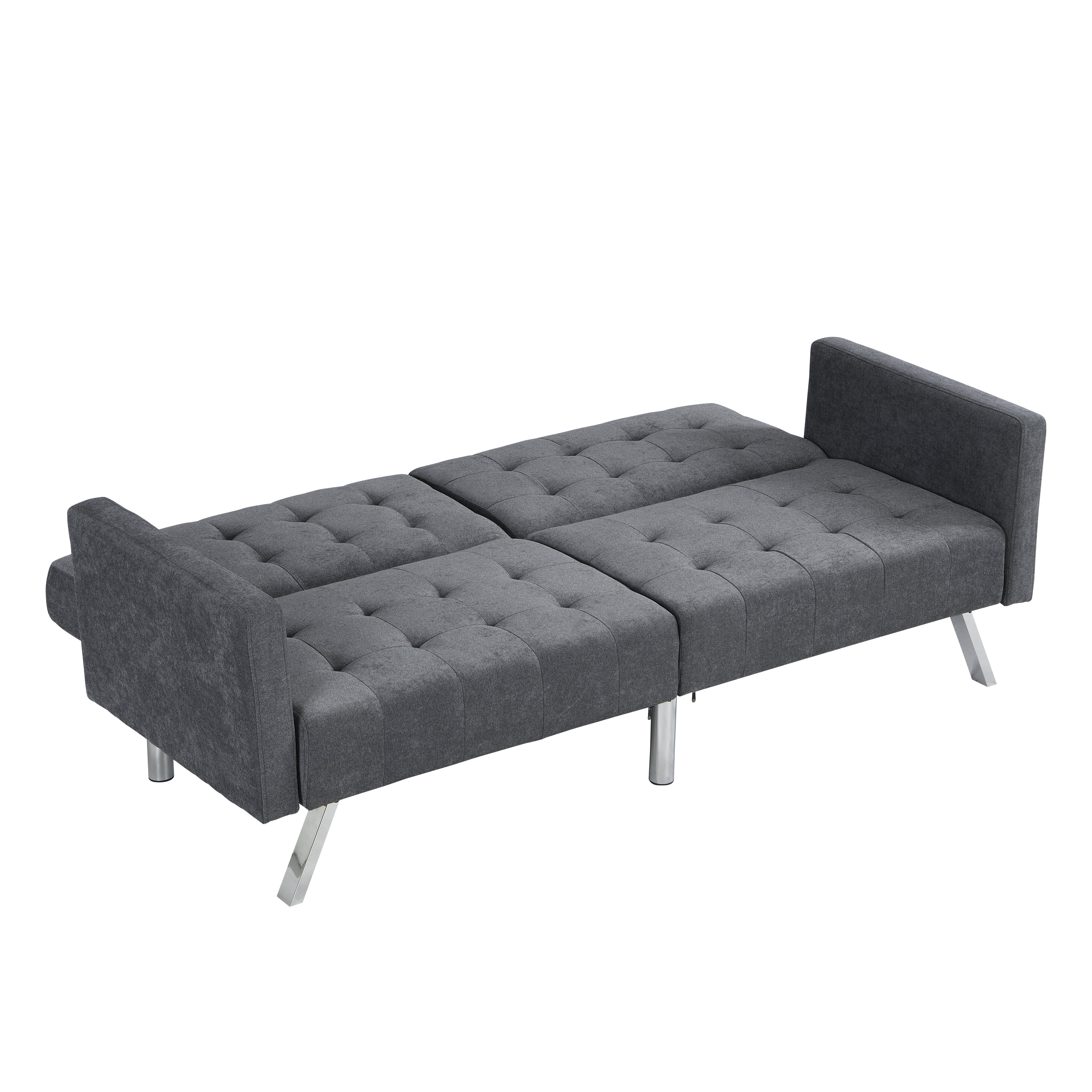 Convertible Sofa Bed in Dark Linen