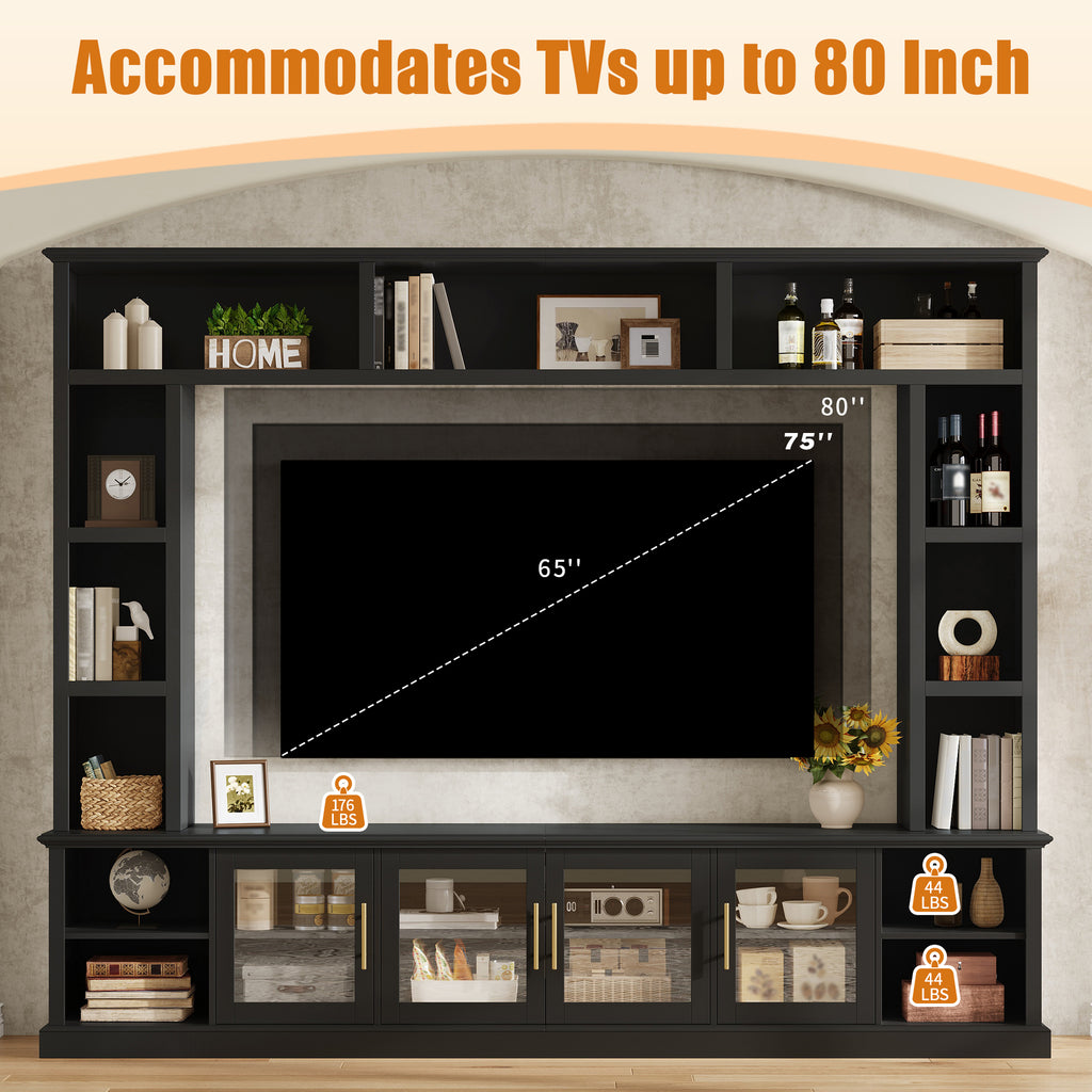 Entertainment Center Wall Unit for TVs Up to 80"
