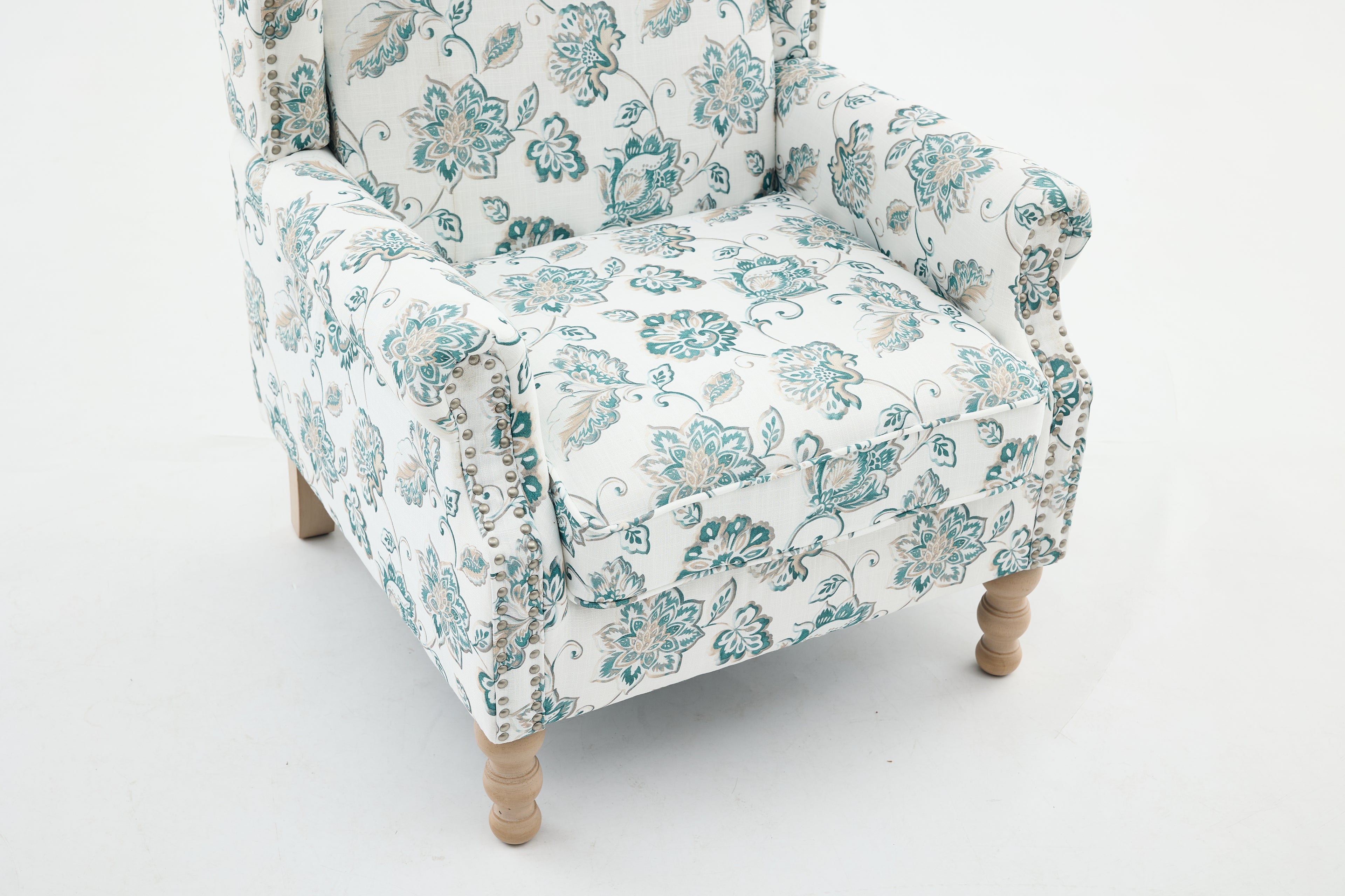 Modern Accent Chair with Retro Wood Legs