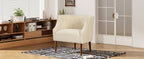 Modern Club Chair with Button-Tufted Back & Tonal Piping