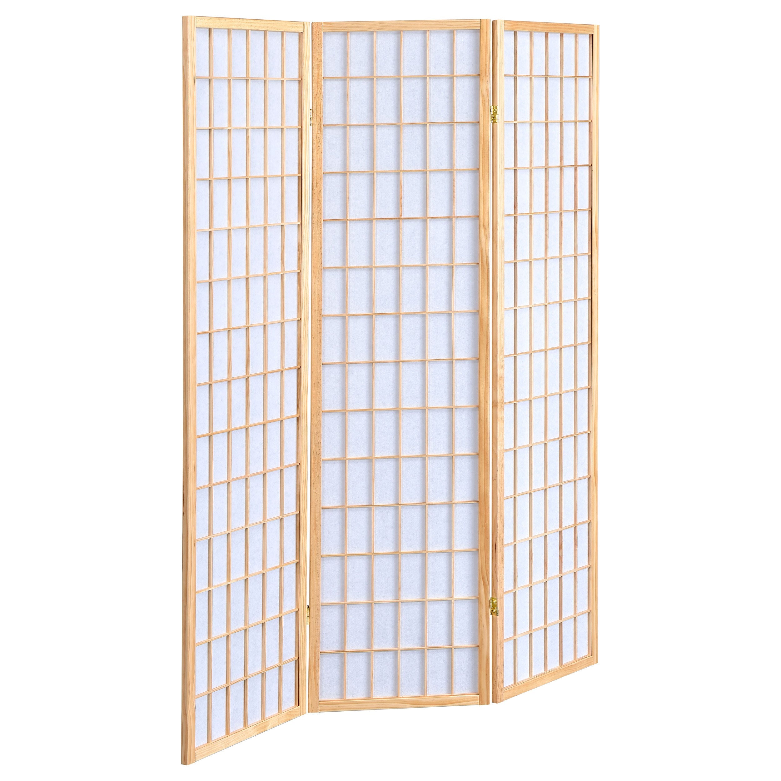 Carrie 3-Panel Room Divider Folding Shoji Screen Natural-CoasterEveryday