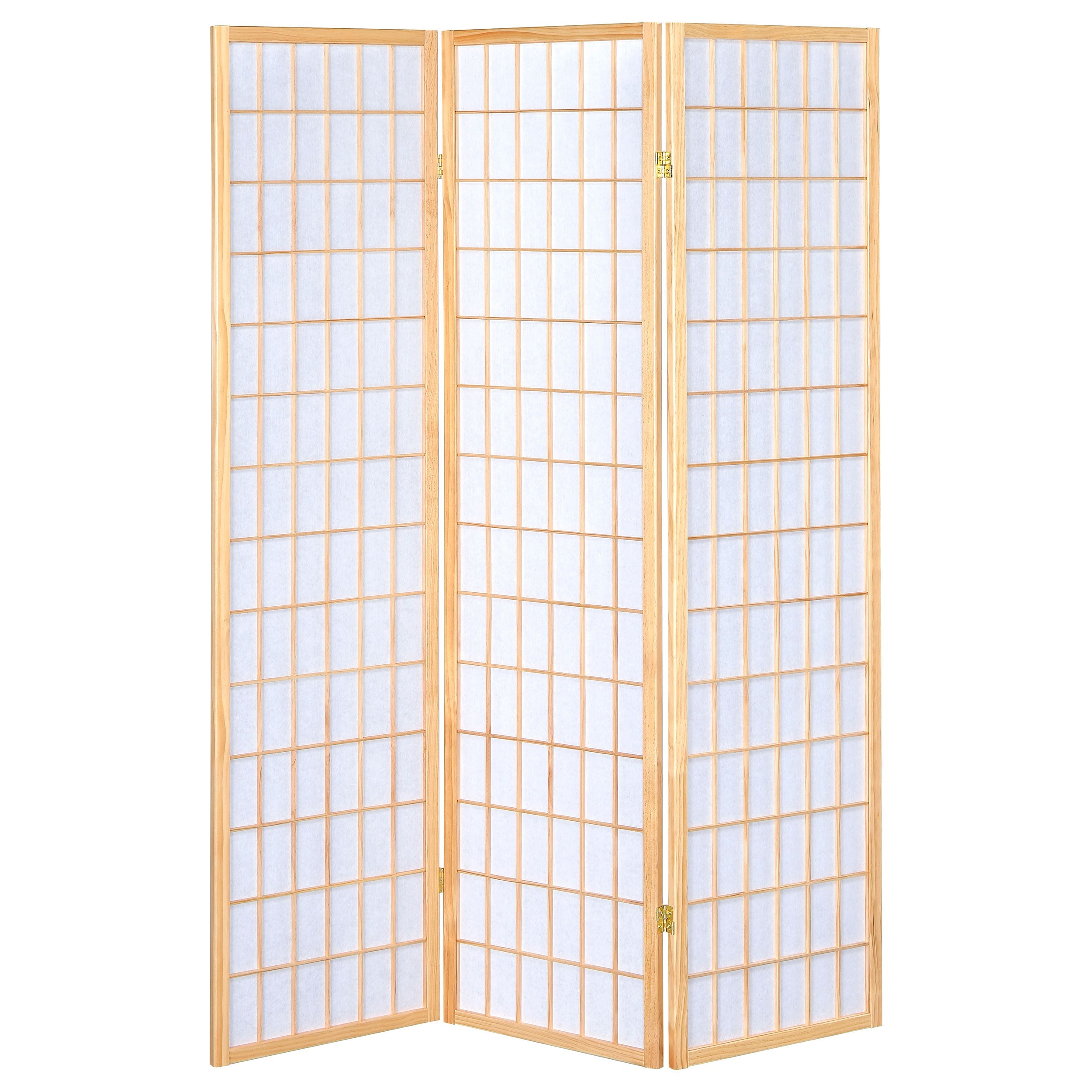 Carrie 3-Panel Room Divider Folding Shoji Screen Natural-CoasterEveryday