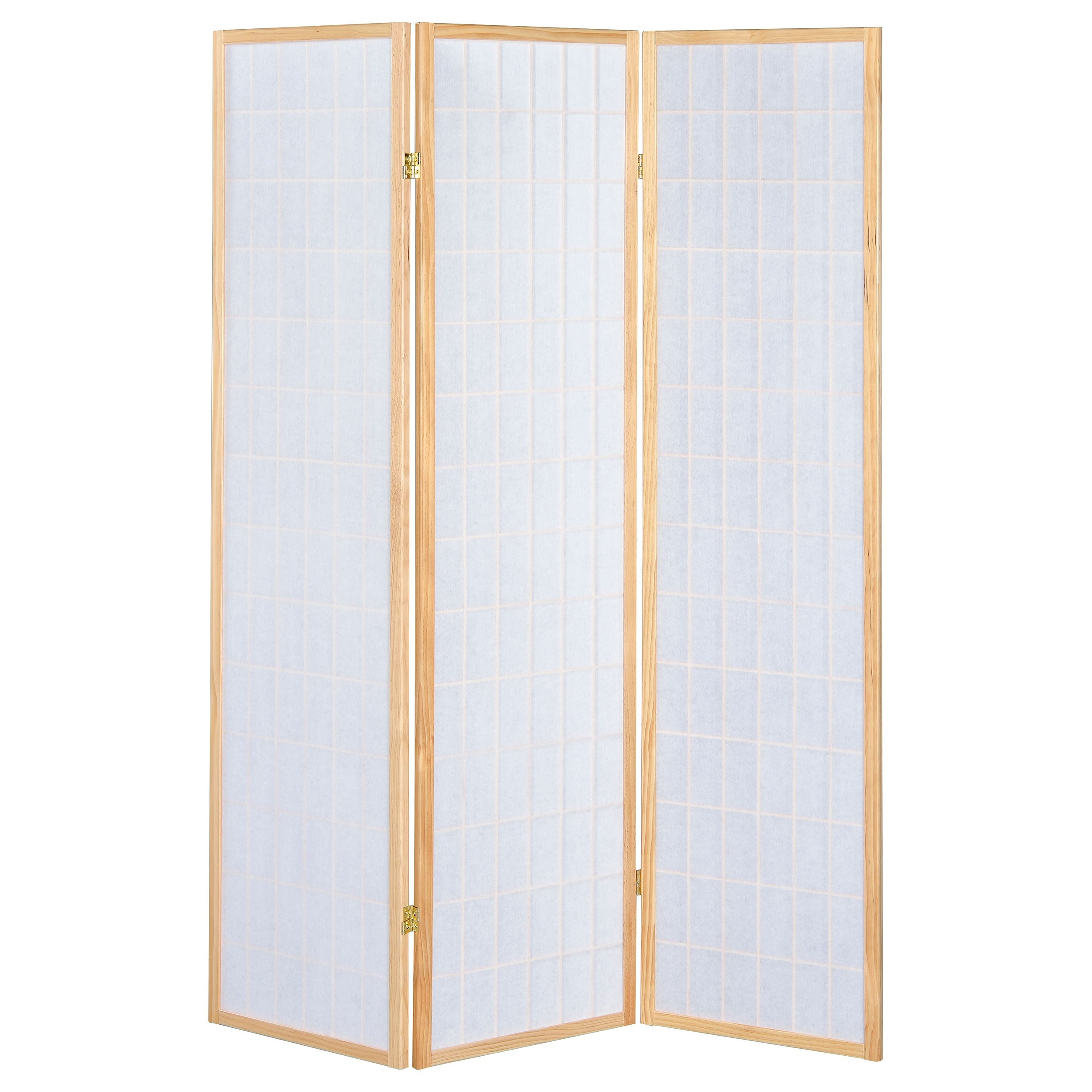 Carrie 3-Panel Room Divider Folding Shoji Screen Natural-CoasterEveryday