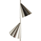 65" Contemporary Metal Floor Lamp in Plated Nickel