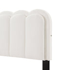 Lambswool Petal Headboard Bed Frame