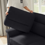 82" Modern Compressed Snowfleece Fabric 3-Seater Sofa