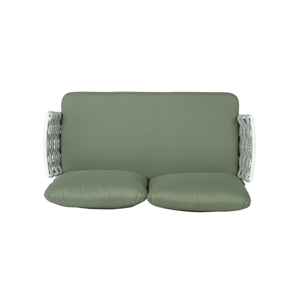 Mariano Steel 4-Pieces Conversation Set - Off White & Green