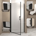 34"x 72" Pivot Shower Door, Matte