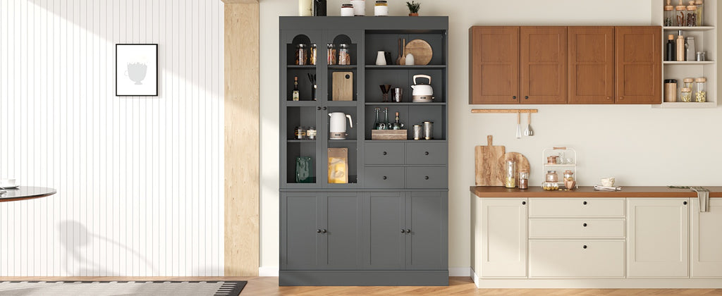 TOPMAX Freestanding Buffet with Hutch