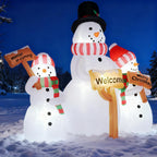 6.1' Inflatable Outdoor Christmas Display with Three Snowmen