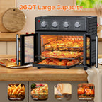 PlumChef 26QT Air Fryer Convection Toaster Oven