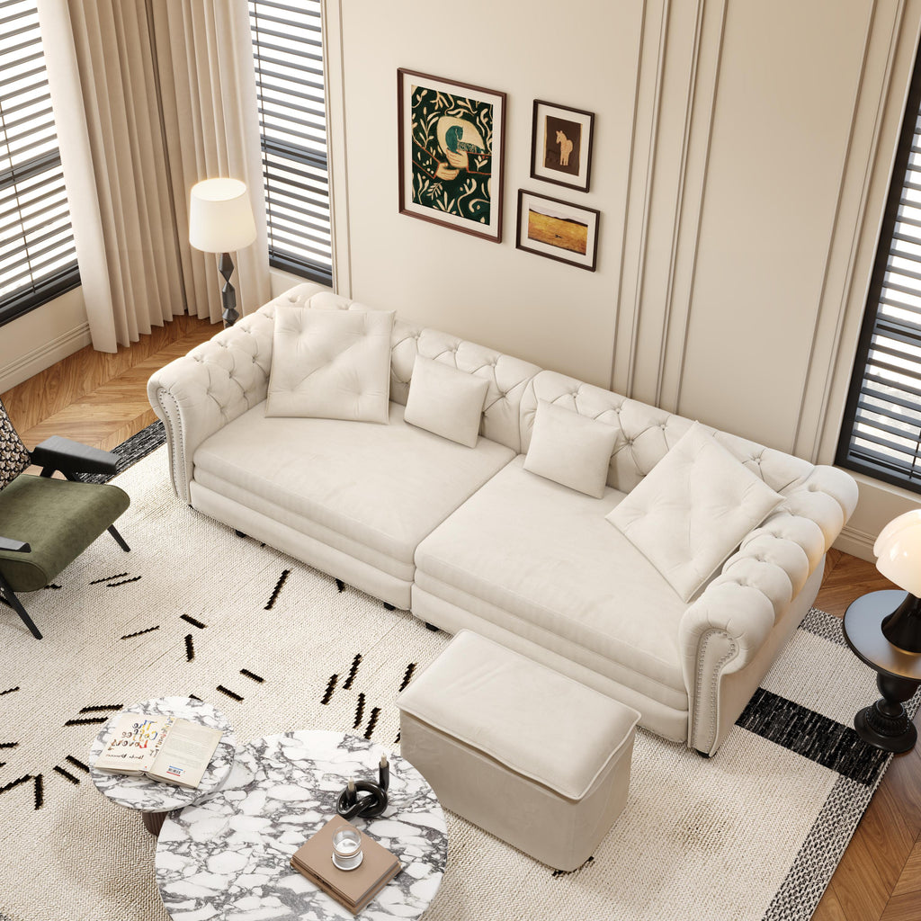 Chesterfield 3-in-1 Pull-Out Sofa Bed