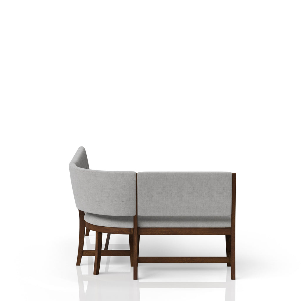 Curved Dining Bench - Mid-Century Modern Upholstered Design
