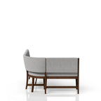 Curved Dining Bench - Mid-Century Modern Upholstered Design