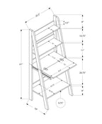 Leaning Computer Desk with Storage Shelves