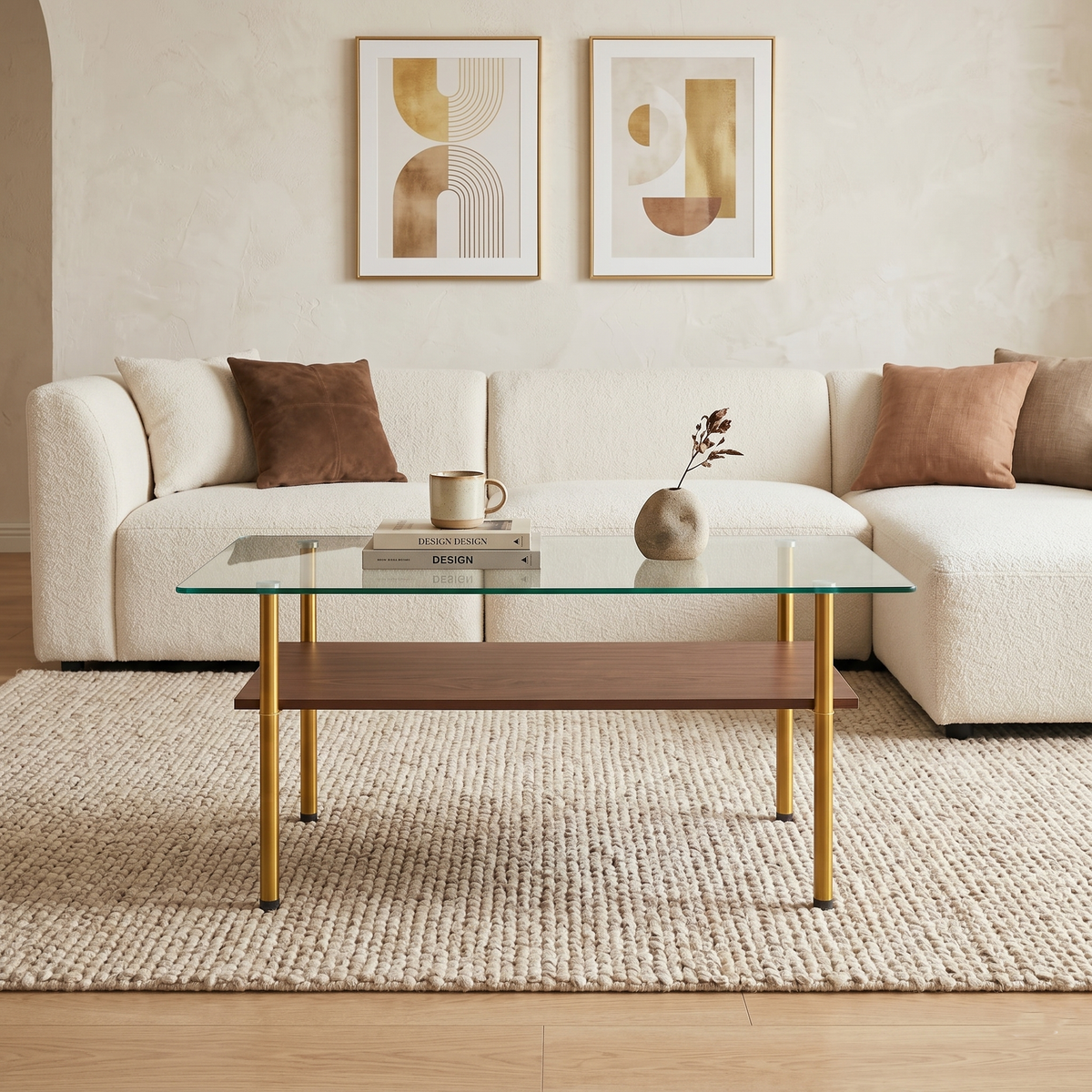 Modern Glass Coffee Table and End Tables Set of 3