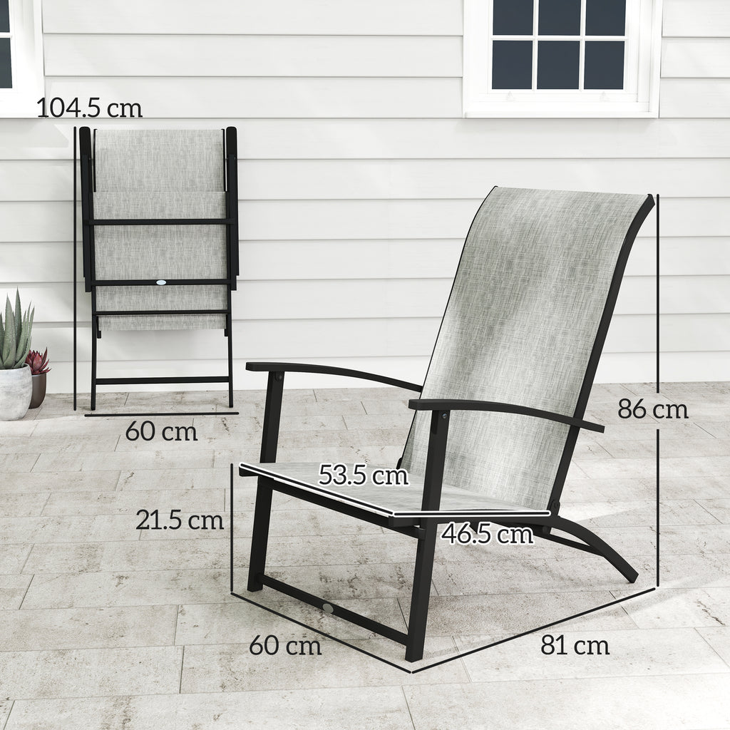 Outsunny Folding Patio Chairs Set of 2