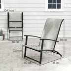 Outsunny Folding Patio Chairs Set of 2