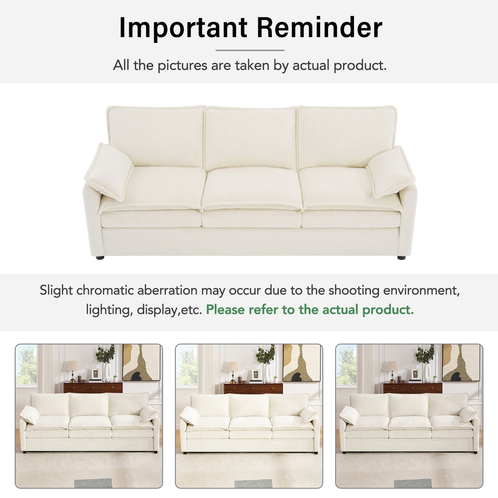 Modern 3-Seater Sofa with Plush Upholstery