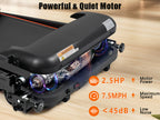 Quiet Folding Treadmill with Heart Rate Sensor