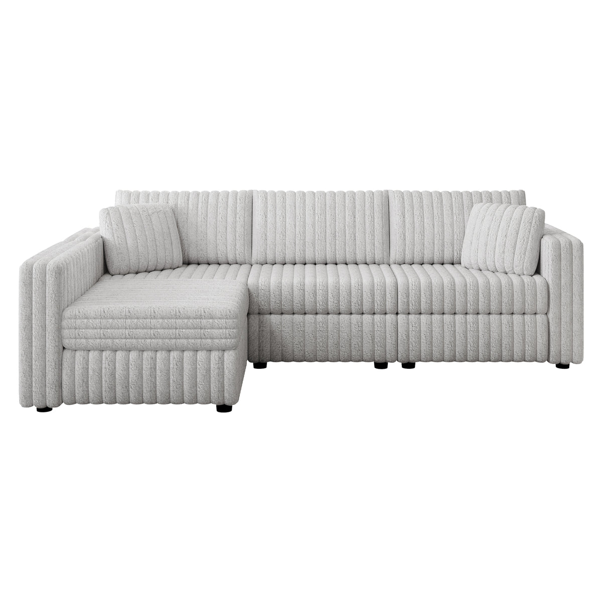 106.3" Soft L-Shaped 4-Person Sofa