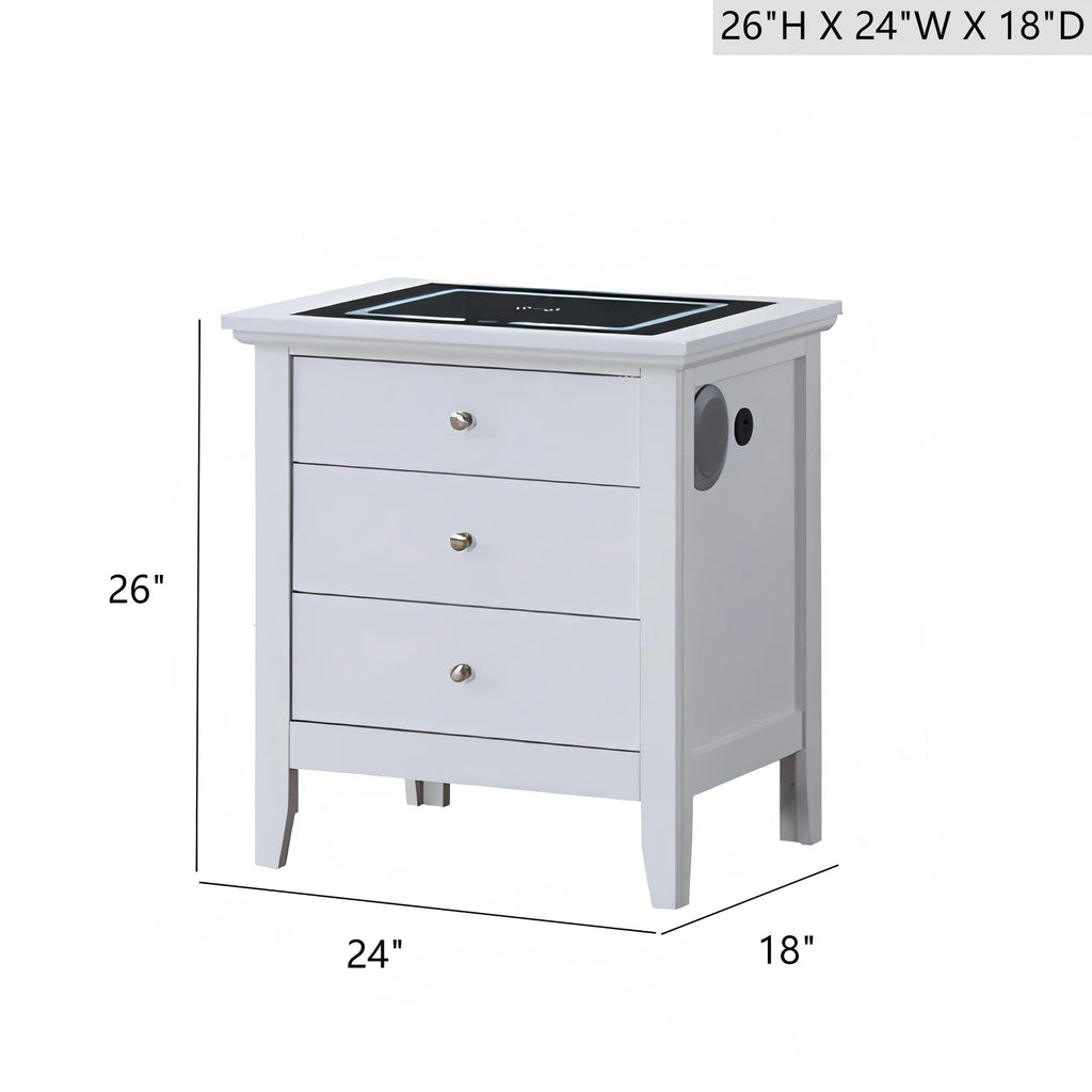 Hammond G5490-N2-SMART 3 Drawer Nightstand