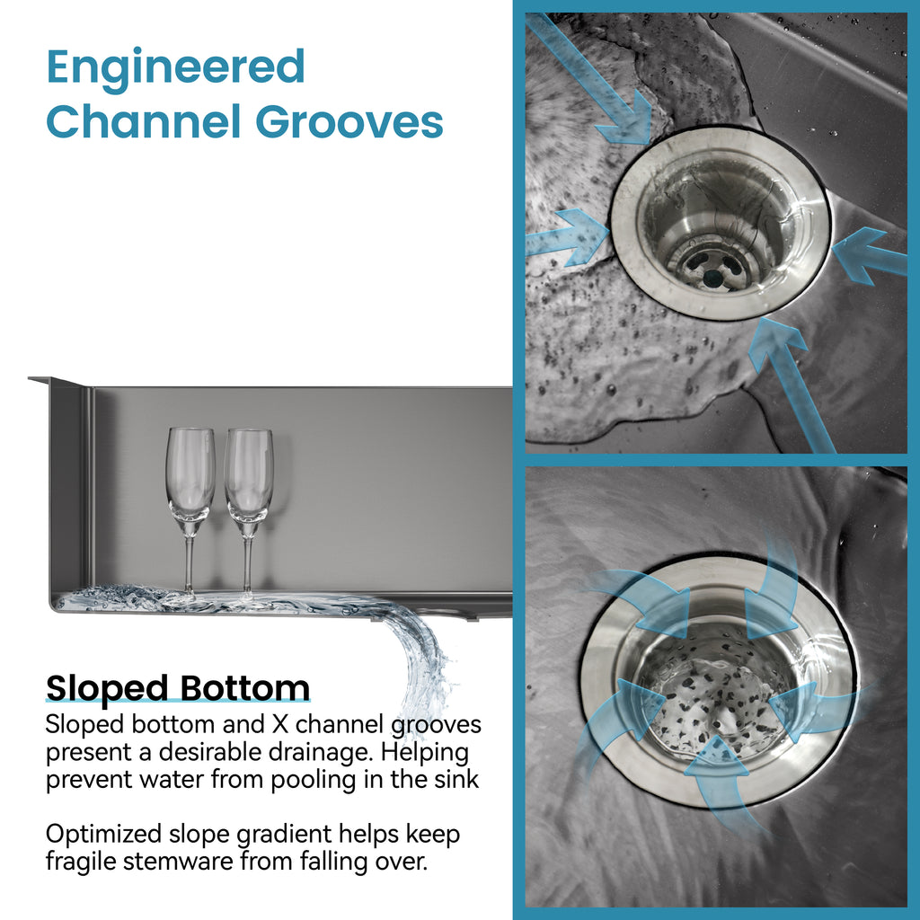 Stainless Steel Kitchen Sink, 23″x19″ Single Bowl, Undermount