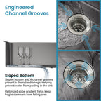 Stainless Steel Kitchen Sink, 23″x19″ Single Bowl, Undermount