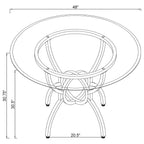 Marina Gunmetal 48-Inch Round Dining Table