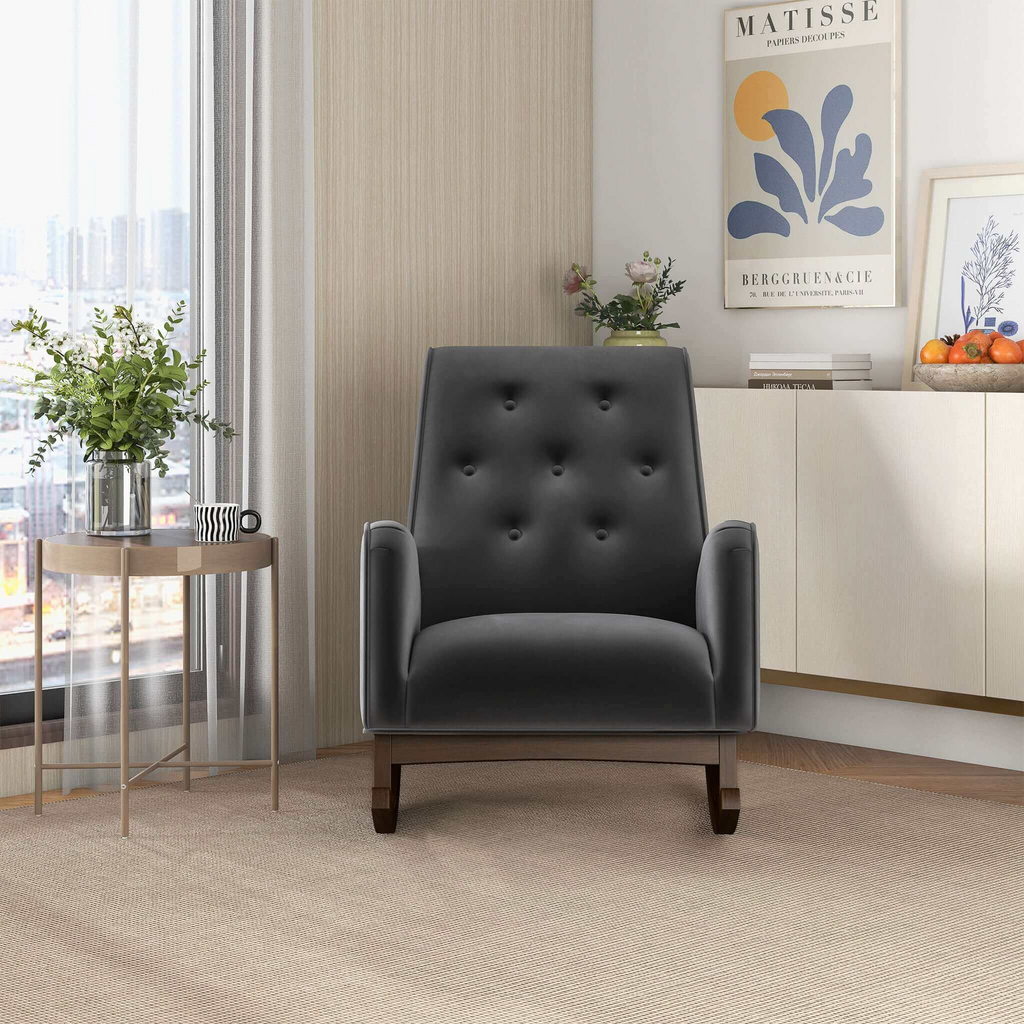Elegant Style Demetrius Dark Rocking Chair