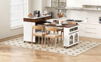 TREXM Extendable Dining Table with Extra-Long Folding Top