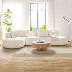 134.63'' Oversized L-Shape Sectional Sofa with Ottoman