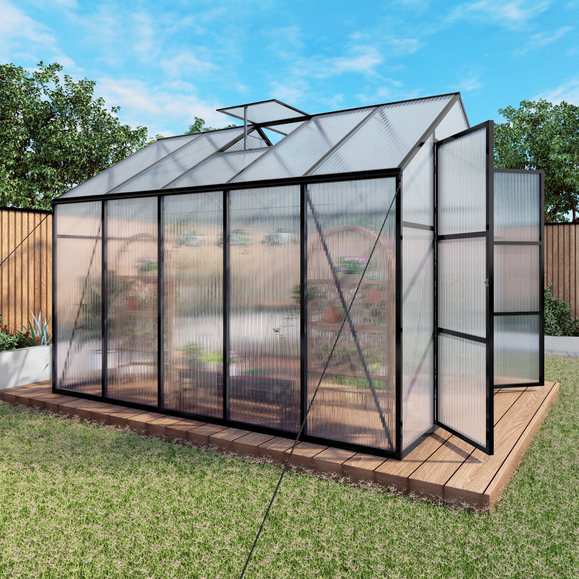 Newly Design Aluminum Frame Greenhouse 8x10 FT