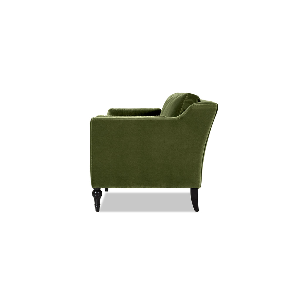 Josephine 84.5" Upholstered Modern Sofa, Olive