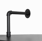 Industrial Pipe Clothing Rack with LED Lights & Shelves