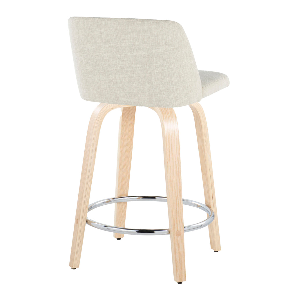 Contemporary Fixed-Height Counter Stool with Swivel