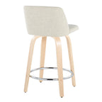Contemporary Fixed-Height Counter Stool with Swivel