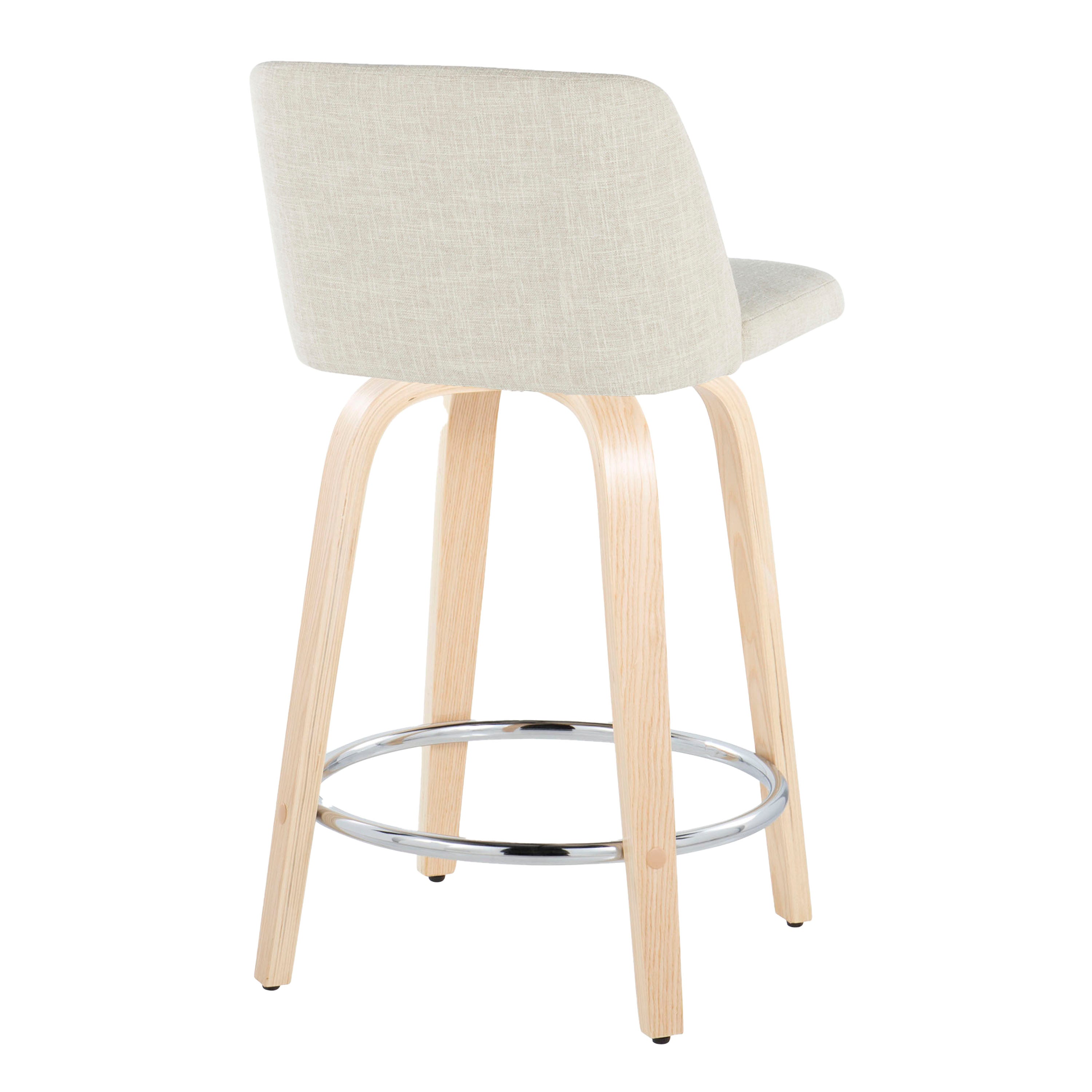 Contemporary Fixed-Height Counter Stool with Swivel