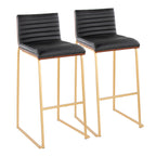 30" Contemporary Fixed-Height Barstool